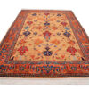 Handgeknoopt Perzisch Isfahan Vagireh Tapijt (Elegant Bloemenpatroon) - Oranje Wol