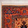 Handgeknoopt Perzisch Isfahan Vagireh Tapijt (Elegant Bloemenpatroon) - Oranje Wol