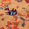 Handgeknoopt Perzisch Isfahan Vagireh Tapijt (Elegant Bloemenpatroon) - Oranje Wol