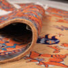 Handgeknoopt Perzisch Isfahan Vagireh Tapijt (Elegant Bloemenpatroon) - Oranje Wol