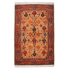 Handgeknoopt Perzisch Isfahan Vagireh Tapijt (Elegant Bloemenpatroon) - Oranje Wol