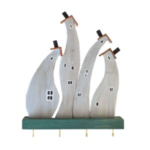 Decoratieve & Handgemaakte Sleutelhanger voor aan de Muur met Cottage Ontwerp