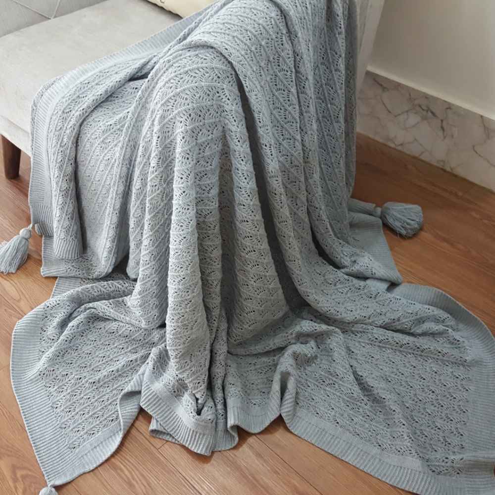 Zachte & Lichte Gebreide Deken voor Bank & Bed Model Tavoos