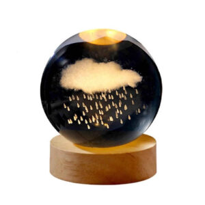 Kristallen bol lamp nachtlamp: Wolk & Regen