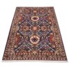 Vintage Perzisch Varamin Navazesh Tapijt (Tribaal Bloemenpatroon) - Blauwe Wol