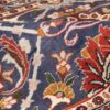 Vintage Perzisch Varamin Navazesh Tapijt (Tribaal Bloemenpatroon) - Blauwe Wol
