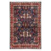 Vintage Perzisch Varamin Setayesh Tapijt (Tribaal Bloemenpatroon) - Blauwe Wol