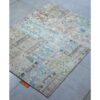 Vintage Perzisch Handgeknoopt Patchwork Tapijt Sky Blauw