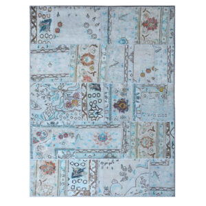 Hedendaags Patchwork Tapijt Amiran – Blauw