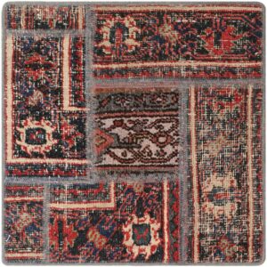 Vintage Patchwork Tapijt Haris – Grijs Wol