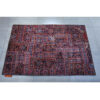 Vintage Perzisch Handgeknoopt Patchwork Tapijt Samira Rood