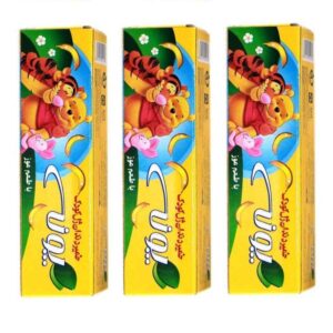 Iraanse Pooneh Kindertandpasta met Bananensmaak 50 ml (12 stuks)