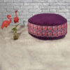 Boheemse Grote Ronde Fluwelen Poef – Paisley