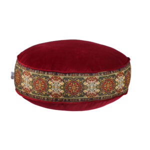 Boheemse Grote Ronde Fluwelen Poef – Hana