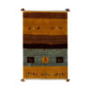 Handgeknoopt Perzisch gestreept Gabbeh tapijt - Bruin, Wol