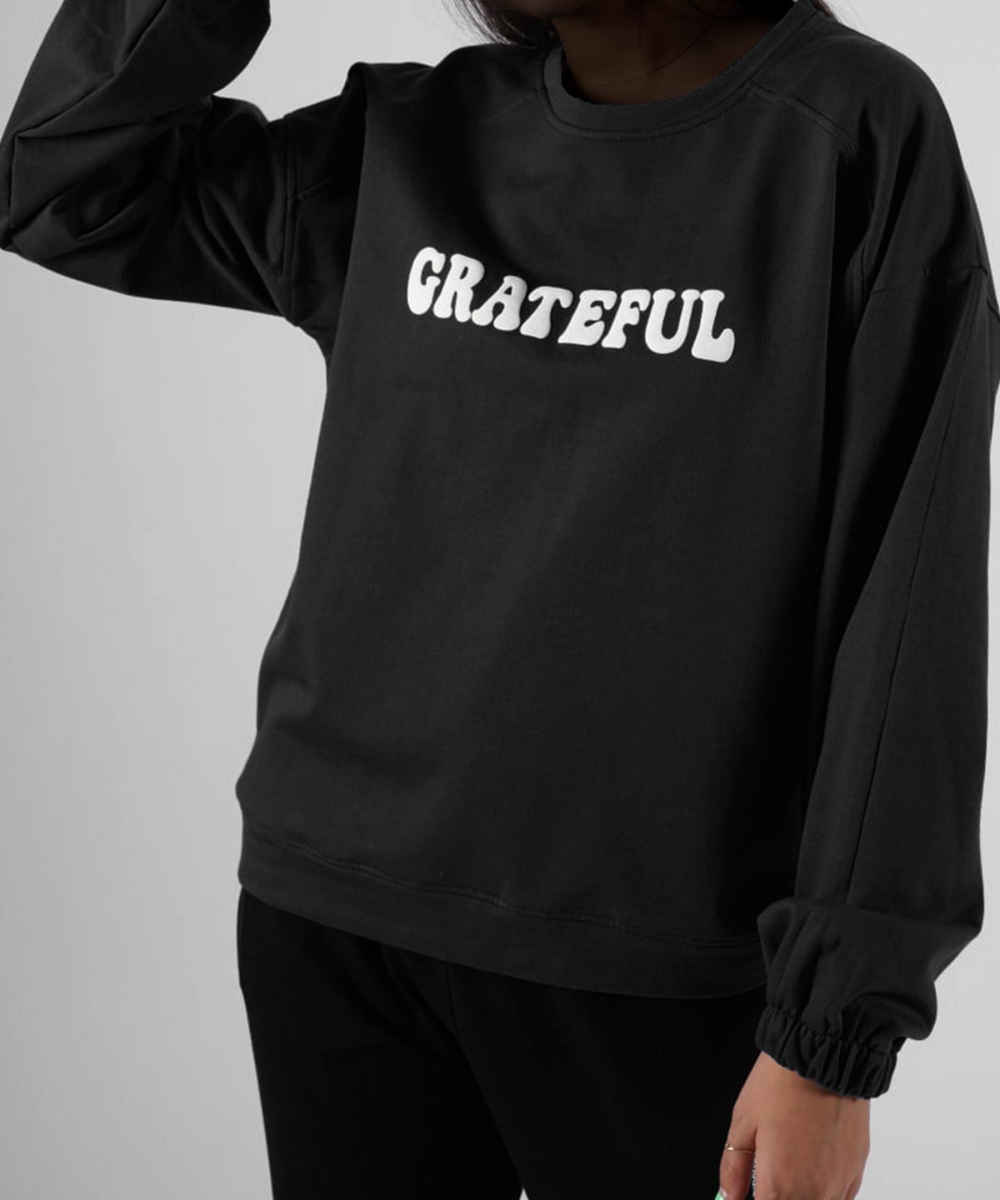 Dames Casual Sweatshirt – Model Grateful