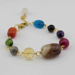 Kralenarmband voor Dames – Amethist & Agaat Chakra