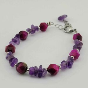 Kralenarmband voor Dames – Amethist Edelsteen