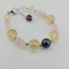 Kralenarmband voor Dames – Citrien en Rozenkwarts