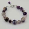 Paarse kralenarmband met kwarts edelsteen voor vrouwen