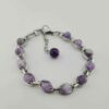 Paarse kralenarmband met amethist steen voor vrouwen