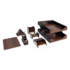 Houten Bureau Organizer Accessoireset – Model Diplomaat (7 stuks)