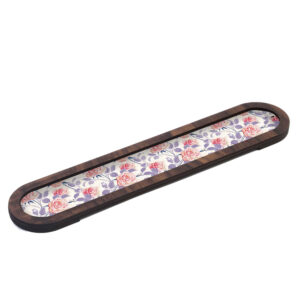 Houten Wierookhouder – Model Bloemmotief (Set van 2)