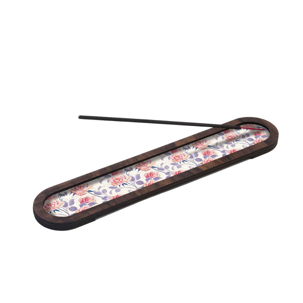 Houten Wierookhouder – Model Bloemmotief (Set van 2)
