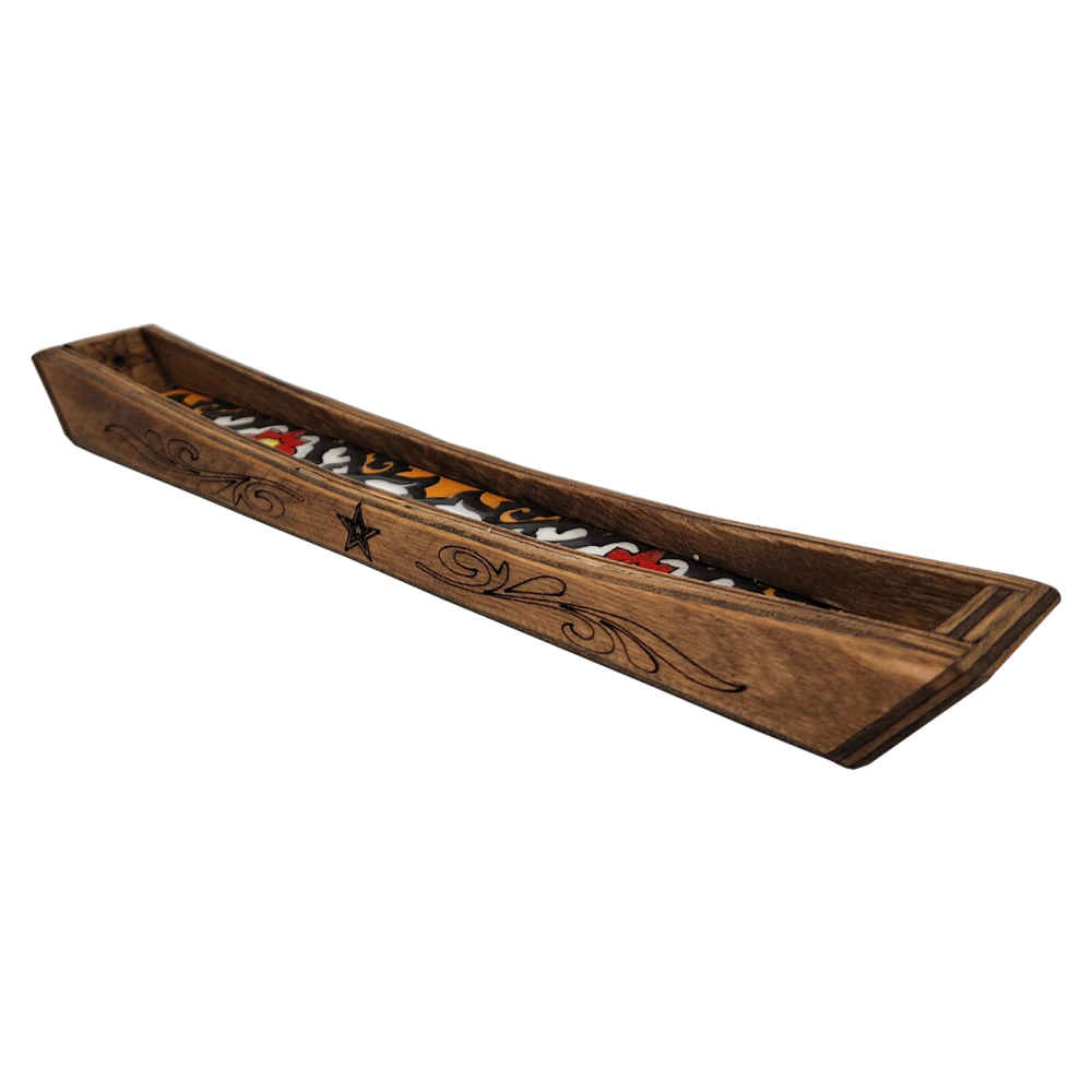 Houten Wierookhouder – Model Boot (Set van 2)