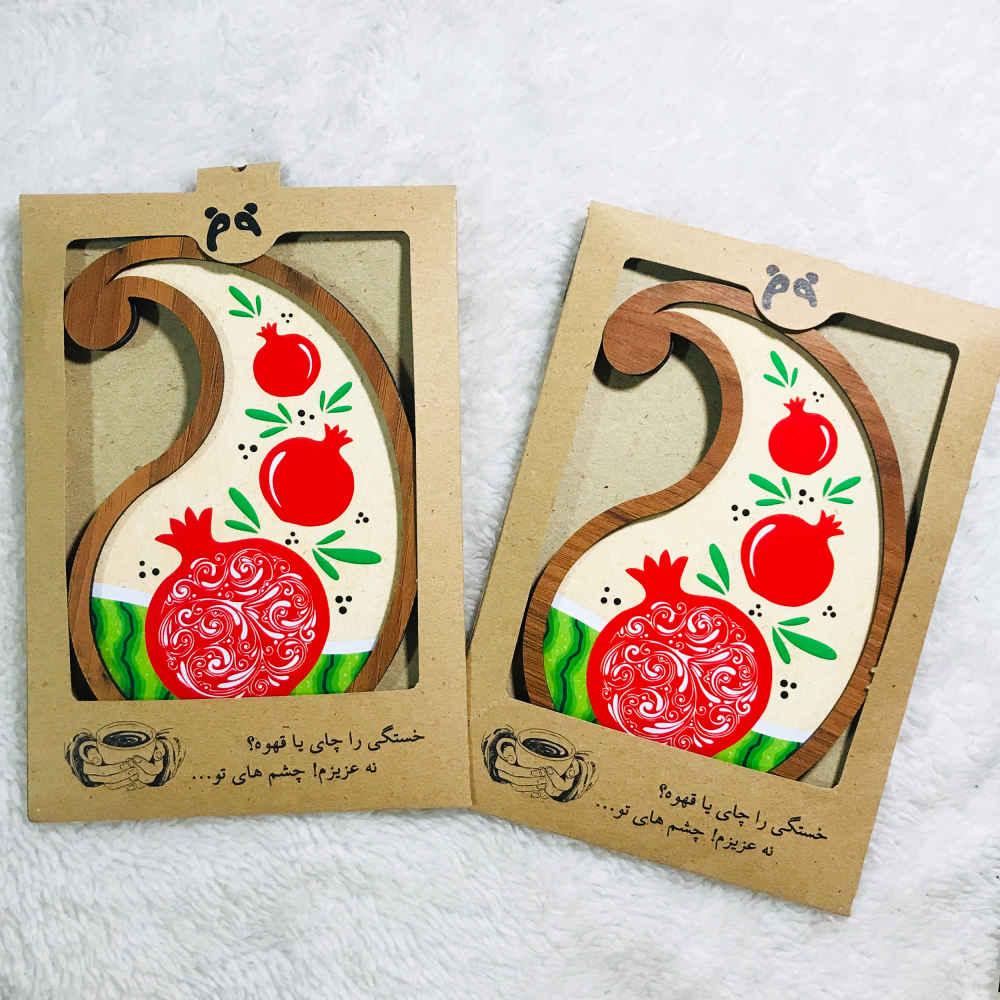 Perzische houten wierookhouder – model Toranj (set van 2)