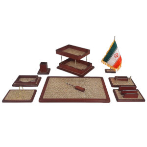 Houten Bureau Organizer Accessoireset – Model Modalin (9 stuks)