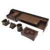 Houten Bureau Organizer Accessoireset – Model Parseh (6 stuks)