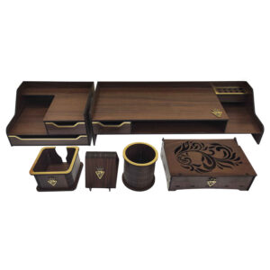 Houten Bureau Organizer Accessoireset – Model Parseh (6 stuks)