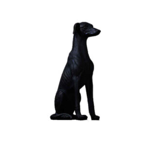 Decoratief Realistisch Zwart Hond Beeld – Levensechte Huisdier Sculptuur