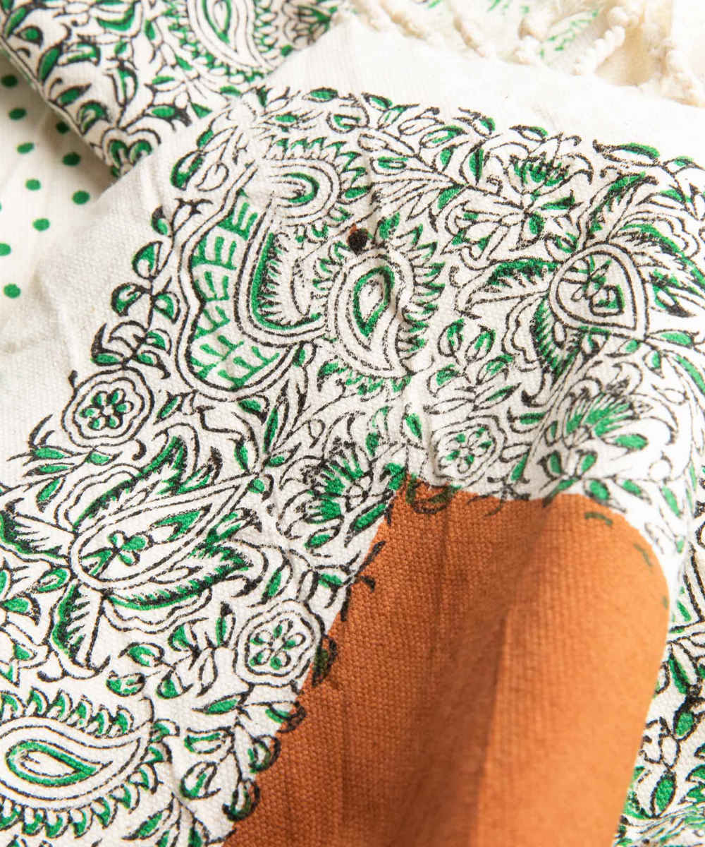 Linnen Tafelkleed Blokprint – Model Badam