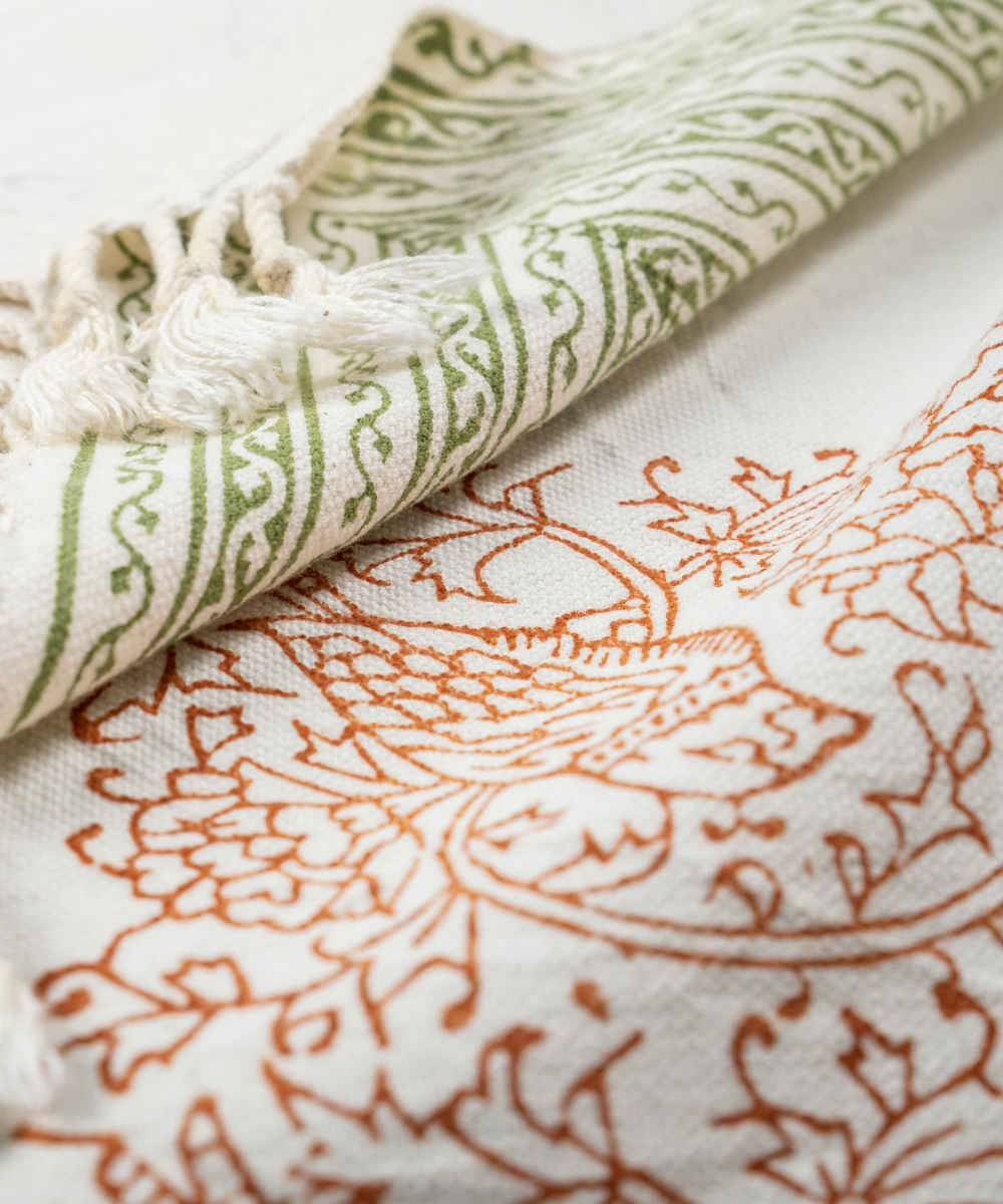 Linnen Tafelkleed Blokprint – Model Golabetoon