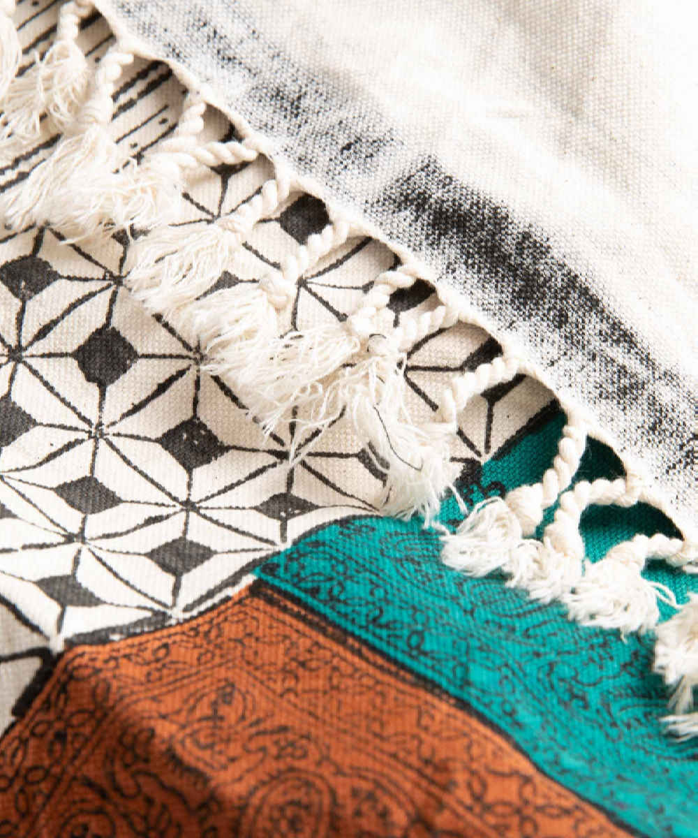 Linnen Tafelkleed Blokprint – Model Paeez