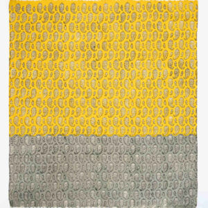 Linnen Tafelkleed Blokprint – Model Paisley (Geel)