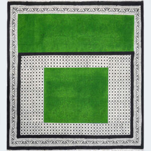 Linnen Tafelkleed Blokprint – Model Shabnam (Groen)