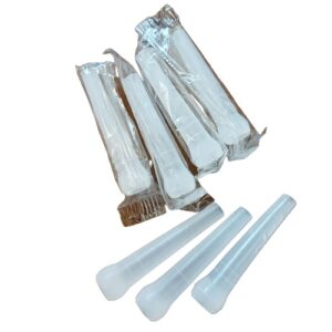 Witte Wegwerp Waterpijpmondstukken – 6 cm (50 stuks)