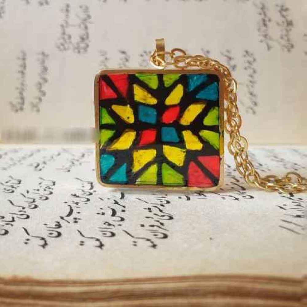 Hars Ketting Hanger voor Dames Handgemaakt Kleurrijk
