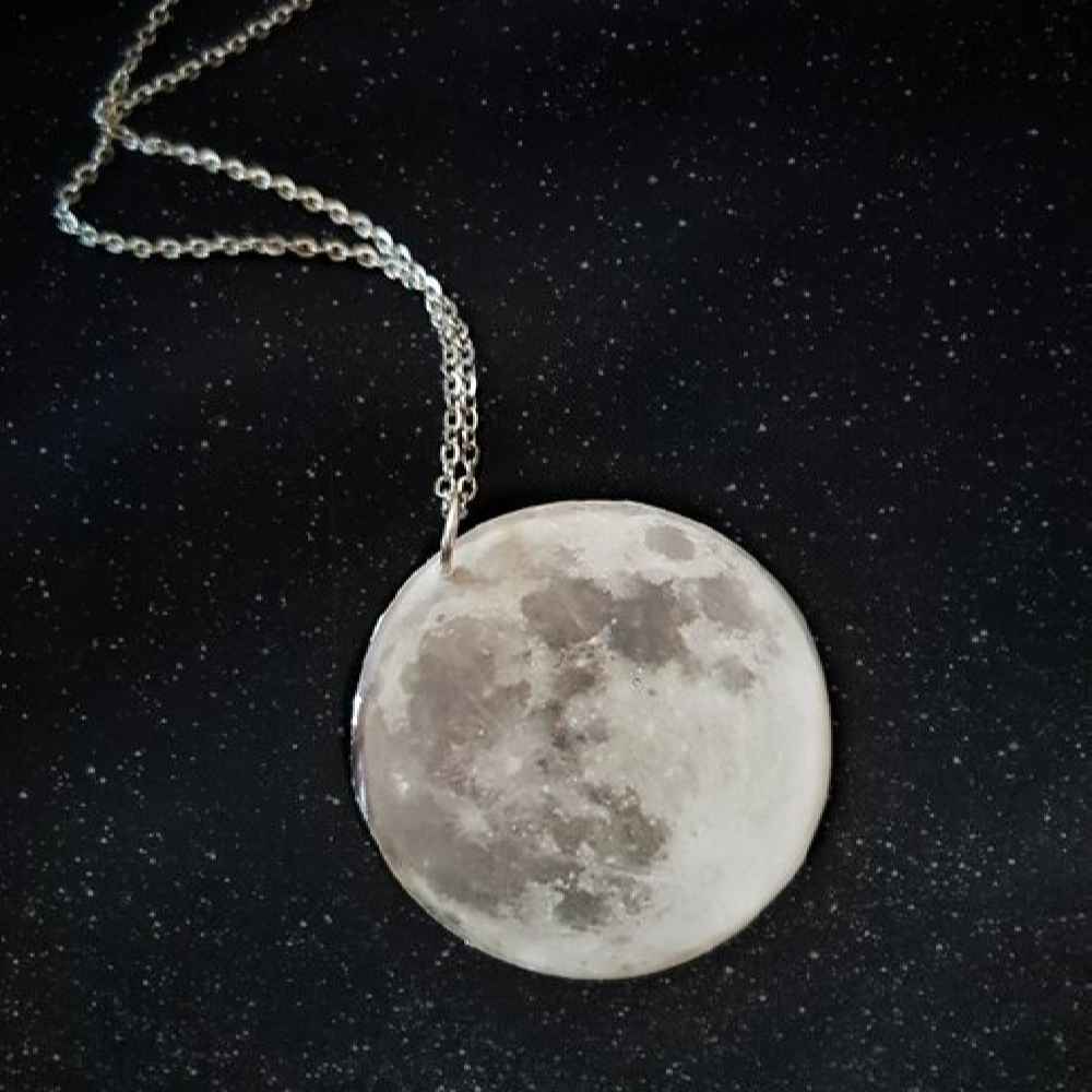 Hars Ketting Hanger voor Dames Handgemaakt Moon