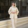 Perzische Manto & Broek Set – Jeyran Crème