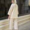 Perzische Manto & Broek Set – Jeyran Crème