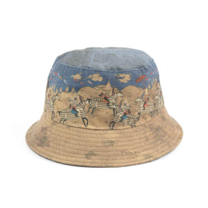 Artistieke Bucket Hat met Iraans Razm Patroon