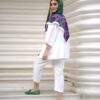 Perzisch Geborduurd Manto & Broek Set Model Mahoor