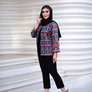 Perzisch Geborduurd Manto & Broek Set Model Taraneh