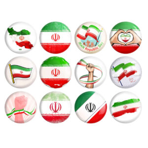Perzische Speldenset – Vlag van Iran (12 stuks)