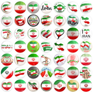 Perzische Speldenset – Vlag van Iran (49 stuks)