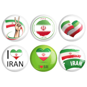 Perzische Speldenset – Vlag van Iran (6 stuks)